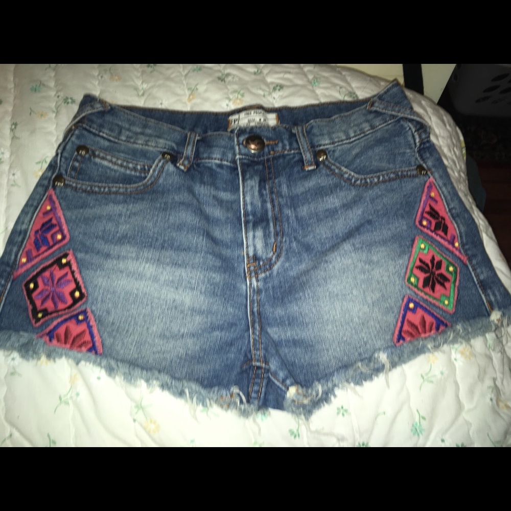 Free People denim shorts